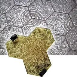 Гибкий полиуретановый штамп – форма для оттиска по бетону и штукатурке A.N.B. ГАУДИ шестигранник