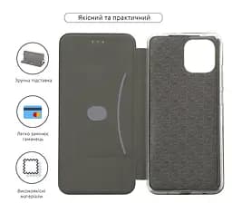 Чехол-книжка для Xiaomi Redmi A1/A2, G-Case, черный, кожаный чехол-книжка из экокожи (PU) и TPU, с магнитом, с подставкой и вместительным кардхолдером, противоударный, защита всего корпуса, ArmorStandart (ARM62832) - мініатюра 3