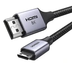 Кабель Ugreen HD163 Cable Mini HDMI to HDMI 2.1 8K 60Hz 2m Grey (15515)