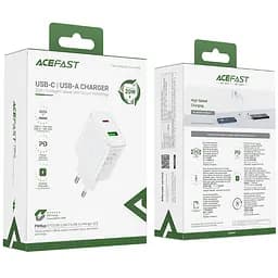 Зарядний пристрій Acefast A25 USB/ Type-C QC PD 20W білий - мініатюра 7