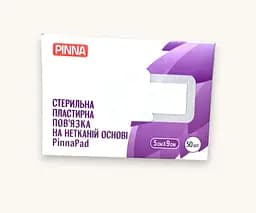 Пов'язка на нетканій основі PINNA стерильна пластирна ПіннаПед 50 шт. 5х9 см  