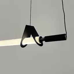 Трубчастий LED світильник із чорним корпусом 120 см | Line F | Арт. NO17-1200L BK - мініатюра 3