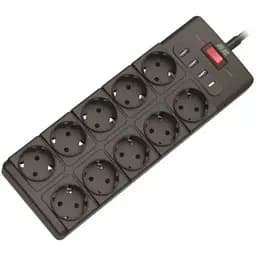 Мережевий фільтр живлення 2E (2E-SP10M3USBBK) 3m (2E-SP10M3USBBK)