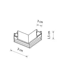 З'єднувач кутовий накладний Nowodvorski 11727 NANO-LVM Horizintal Corner IP20 чорний - мініатюра 2
