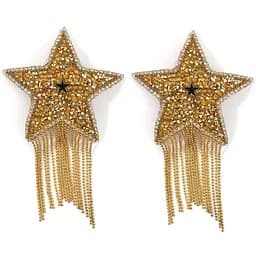 Пестис-зірки з бахромою JSY Nipple Sticker RT236112 Gold, стікери