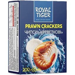 Уценка. Чипсы рисовые Royal Tiger со вкусом креветки белые 200 г