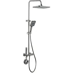 Душева система Mixxus Premium Marlin 009-J з кнопкою перемикання 4 режими graphite MI6831, Графіт