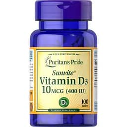 Вітамін D3 Puritan's Pride 400 МО 100 таблеток
