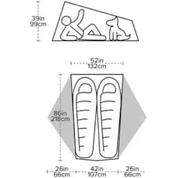 Намет Big Agnes Tiger Wall UL2 Light жовтий - мініатюра 4