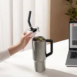 Термокухоль MiJia Straw Cup 1л Steel [MJXGB01RM] [133608] - мініатюра 2