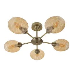 Люстра потолочная Brille в спальню Е14 40W AB (LK-721S/5)