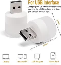 Портативна USB світлодіодна лампа-нічник із теплим (3000К) світлом, працює від Power Bank, та ін. ґаджетів 5В - мініатюра 11
