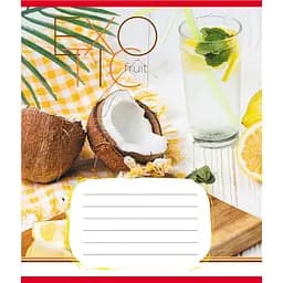 Тетрадь ученическая Экзотические фрукты 048-590098K-4 в клетку, 48 листов