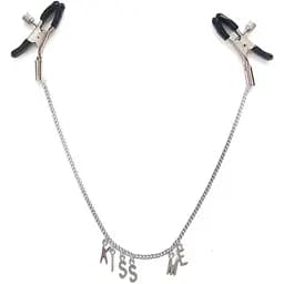 Зажим для сосков на цепочке Art of Sex - Nipple Сlamps Kiss Me