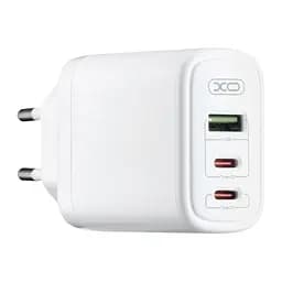 Мережевий зарядний пристрій XO CE04 ( EU ) 65W Fast Charger ( TYPE-C PD65W / USB-A QC45W ) CE Білий
