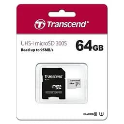 Карта пам'яті Transcend microSDXC 300S 64 GB UHS-I + SD Adapter (TS64GUSD300S-A) [34120] - мініатюра 5