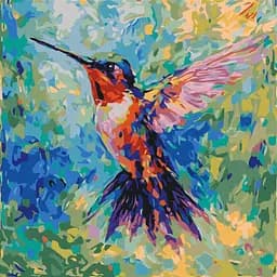 Картина за номерами на підрамнику Brushme Кольорова колібрі Oleg Loburak