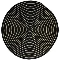 Серветка сервірувальна підтарільник Olens Плетінка 38 см чорно-золотий (DL-N13-3)