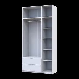 Розпашна Шафа для одягу Doros Лукас Білий 3ДСП 120х50х240 (80737796) - мініатюра 4