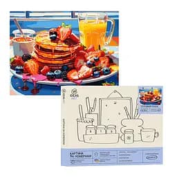 Набір для розпису по номерах "Солодкий ранок" 40*50 см, IDEA2-GX46976, ТМ "99IDEAS"