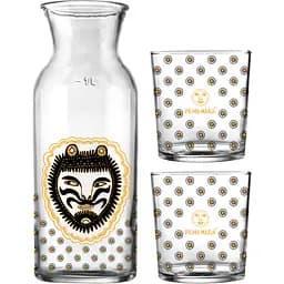 Набор для напитков Concept Glass Prima Maria Лев графин 1 л и стакан 350 мл 2 шт. (PM/10135)