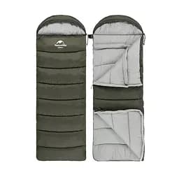 Спальник з капюшоном Naturehike U250 NH20MSD07, (6°C), лівий, темно-зелений - мініатюра 2