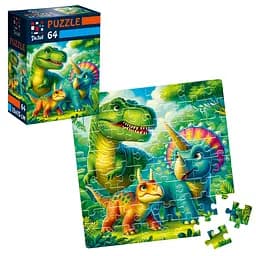 Пазли De.tail Доісторичні друзі, 64 деталі, DT1234-08