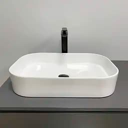 Умивальник VBI Vestone 55 white накладний VBI-017001, Білий - мініатюра 4