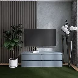 Тумба під телевізор Еверест ЛТВ-1400 Лайт 140х38х49 см Графіт (EVR-4910)