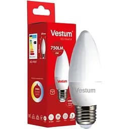 Светодиодная лампа Vestum C37 8W 4100K 220V E27 1-VS-1309