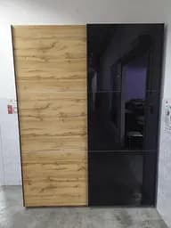 Шафа-купе Doros G-Caiser Графіт / Дуб Евок 1 ДСП / 1 Скло / 3 частини 180х60х240 (42005015) - мініатюра 10