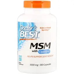 Метилсульфонилметан Doctor's Best MSM with OptiMSM 1000 мг 180 капсул