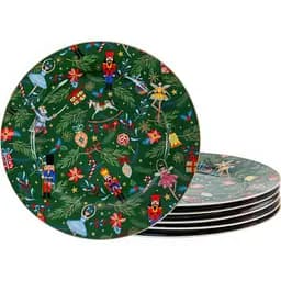 Набір тарілок Lefard Green Christmas 27 см 6 шт. (922-070)