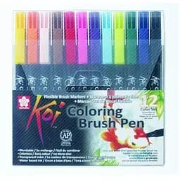 Набор маркеров Koi Coloring Brush Pen 12 цветов