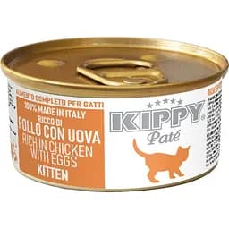 Вологий корм Kippy Pate для кошенят паштет з курятиною та яйцем 85 г