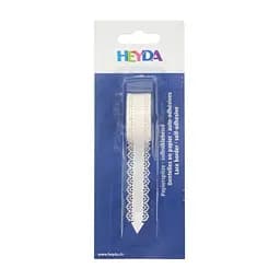 Лента бумажная самоклеющаяся "Кружево 1" Белая 14мм 2м Heyda