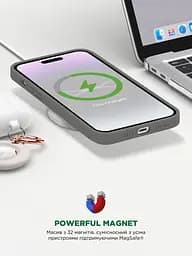 Силиконовый чехол с MagSafe для Apple iPhone 15 Plus, ICON2 MagCase, серый, противоударный, панель с мягкой подкладкой, защита всего корпуса, поддержка беспроводной зарядки, совместим с защитными стеклами и пленками, ArmorStandart (ARM72736) - мініатюра 9