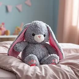 Мягкая игрушка-плед и подушка 3 в 1 Зайка 35×32×40 (см) Серый Colorful Home 509-9G