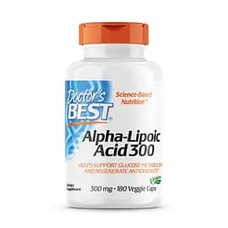 Натуральна добавка Doctor's Best Alpha-Lipoic Acid 300 mg, 180 вегакапсул