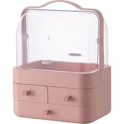 Настільний органайзер для косметики XPRO YM206-2 Three Drawers 4 секції великий рожевий (MER-14976_840)