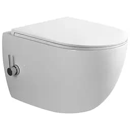 Унитаз-биде подвесной Mixxus Premium Ellipse-1301-R 500x365x350 мм Rimless MP6659, Белый