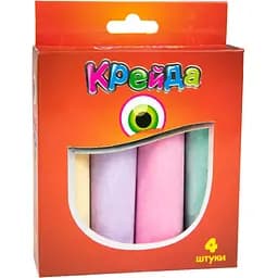 Уцінка. Крейда кольорова Strateg велика кругла 4 шт. (50101) 