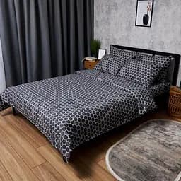 Комплект постельного белья Moon&Star Бязь Gold Люкс Black Nectar King Size 220x240 наволочки 4х50х70