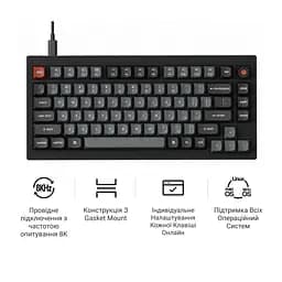 Клавіатура Keychron V1 8K Keychron Super Red Switch Black RGB (V1W-D1-UA) - мініатюра 8