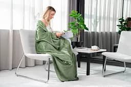 Плед Ardesto Flannel 160х200 см 100% поліестер зелений pbe0050438 - мініатюра 7