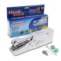 Портативна ручна швейна машинка Handy Stitch міні-машинка для всіх видів тканин біла