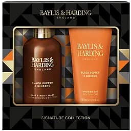 Подарунковий набір Baylis & Harding Black Pepper & Ginseng: Шампунь-гель для душу 300 мл + Гель для душу 200 мл - мініатюра 2