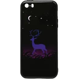 Чохол-накладка Toto Night Light Print Glass Case Apple iPhone SE/5s/5 Deer