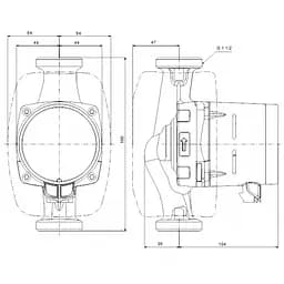 Циркуляційний насос Grundfos Alpha2 25-60 180 (99411175) - мініатюра 3