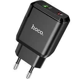 Зарядний пристрій Hoco 1USB + Type-C N5 PD20W+QC3.0 3A Black